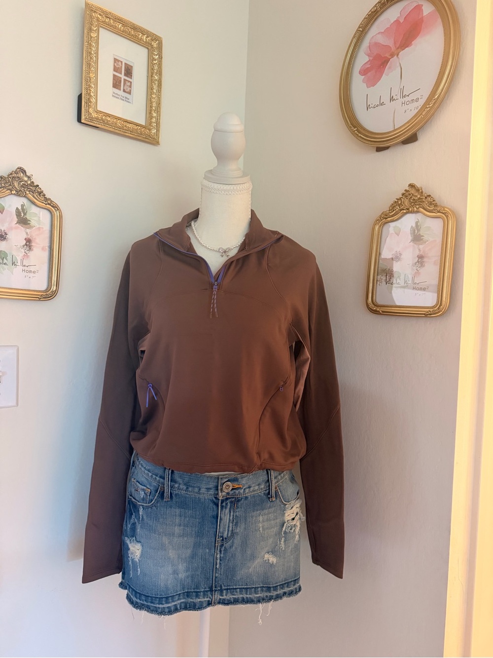 lululemon athletica Mauve Brown Workout Top